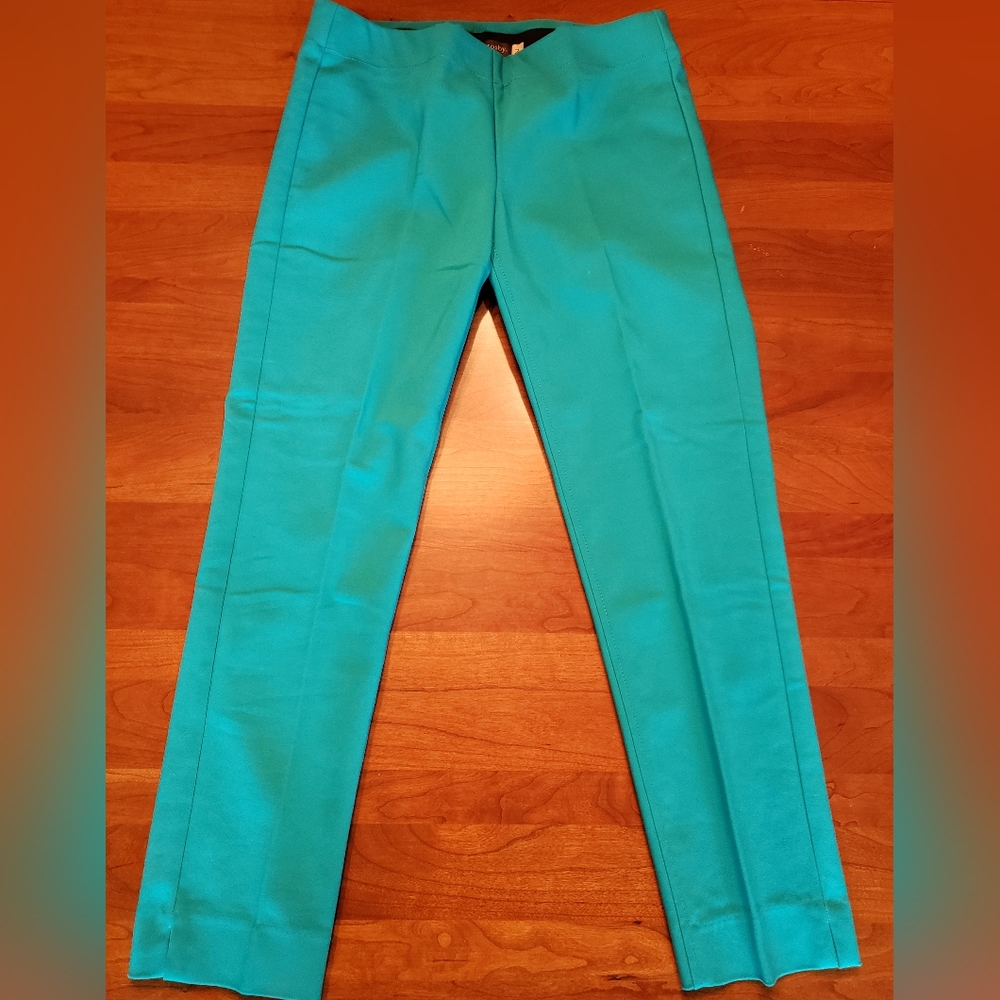 crosby. Pull On Stretch Pants, Size 2, Turquoise